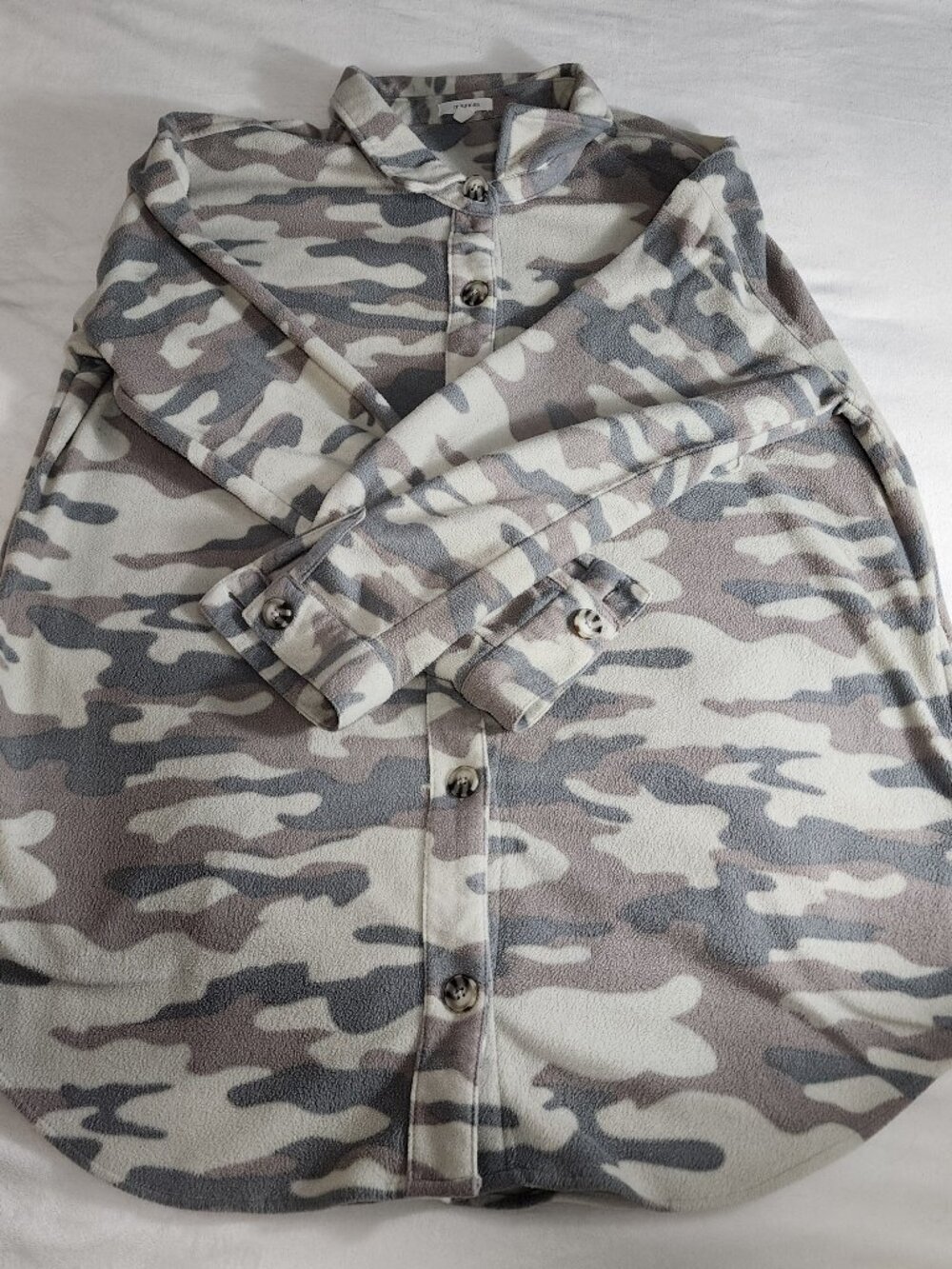 Maurices Camo Fleece Shacket Shirt Jacket XL